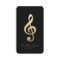 Modern Monogram Black Gold Musical Note