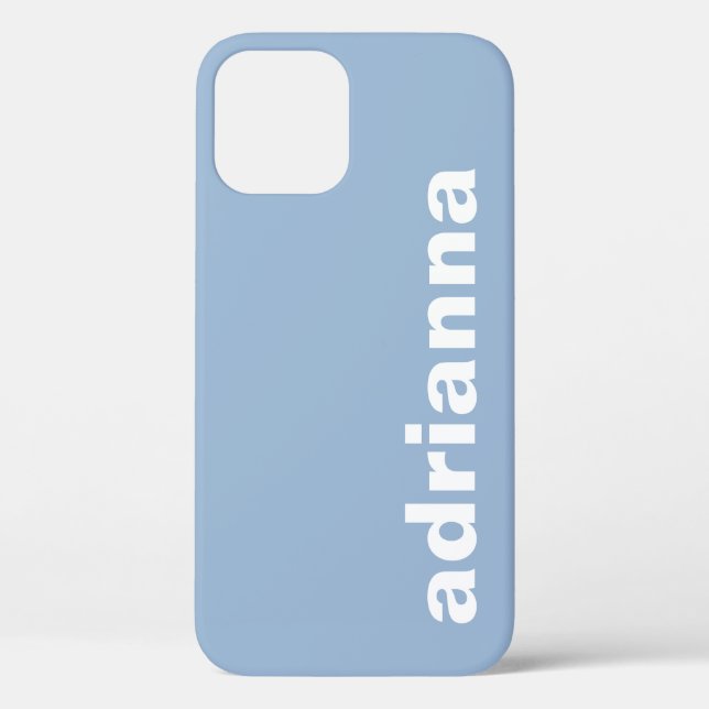 Modern Monogram Blue Case-Mate iPhone Case (Back)