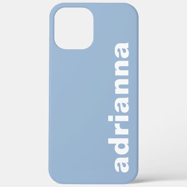 Modern Monogram Blue Case-Mate iPhone Case (Back)