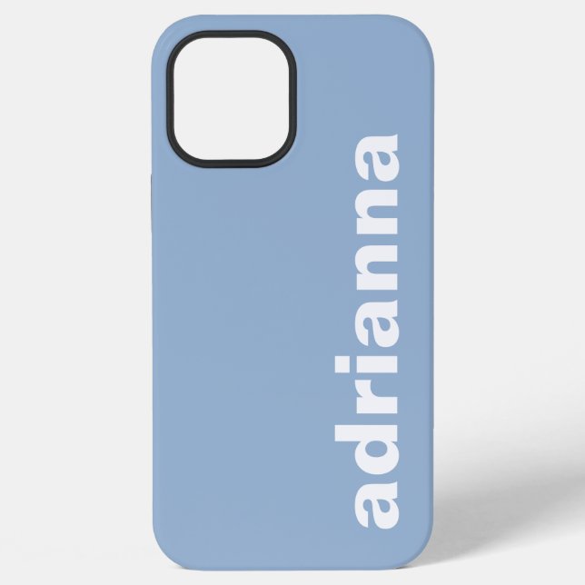 Modern Monogram Blue iPhone Case (Back)