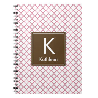 Modern Monogram (Brown/Pink) Notebook