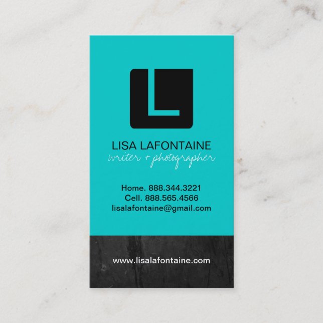 Modern Monogram Business Card (Front)