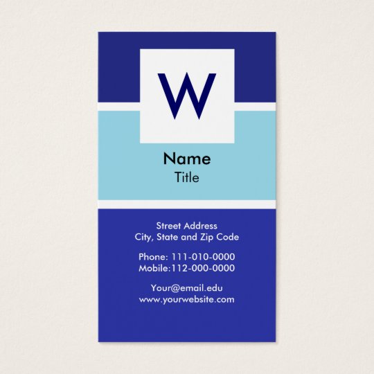 Modern Monogram Business Card