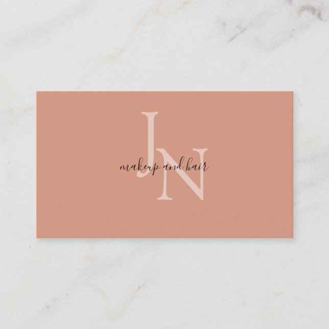 Modern monogram business card (Front)