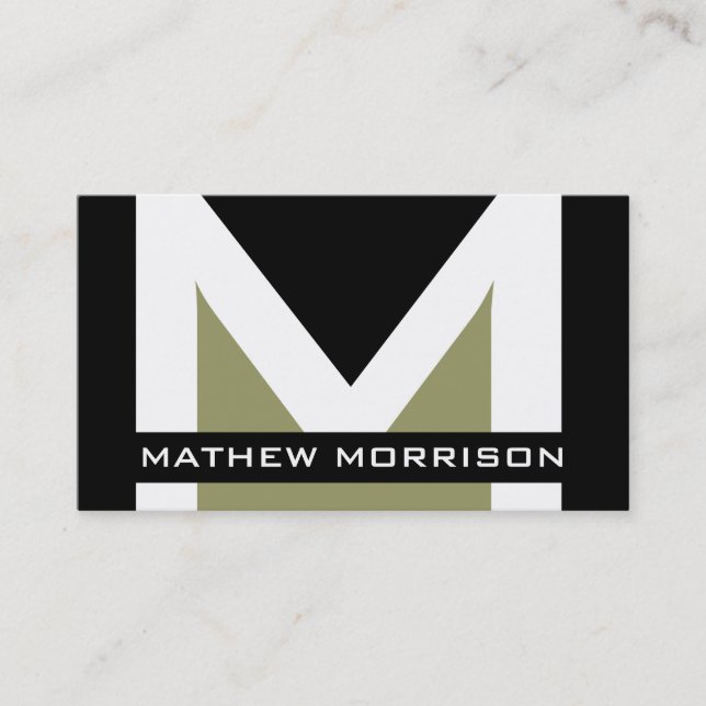 Modern Monogram Business Cards (Front)