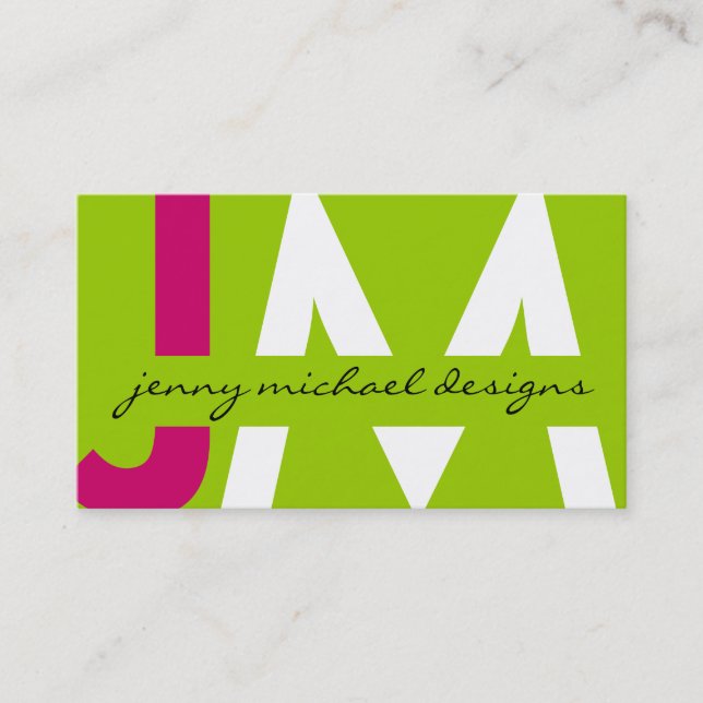 Modern Monogram Business Cards (Front)