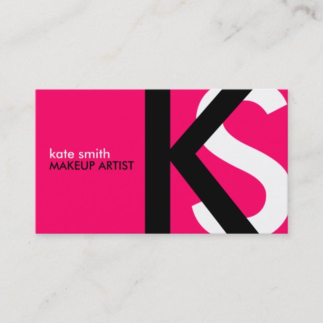 Modern Monogram Business Cards (Front)