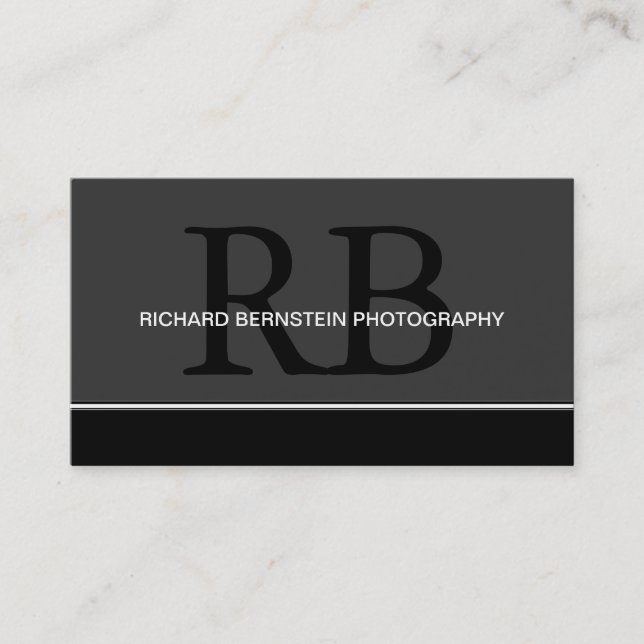 Modern Monogram Business Cards (Front)
