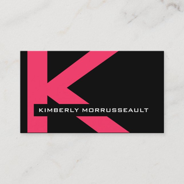 Modern Monogram Business Cards (Front)