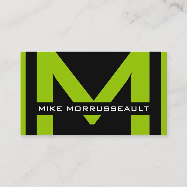 Modern Monogram Business Cards (Front)