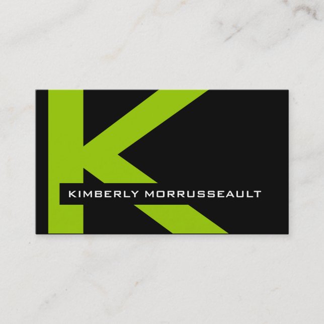 Modern Monogram Business Cards (Front)