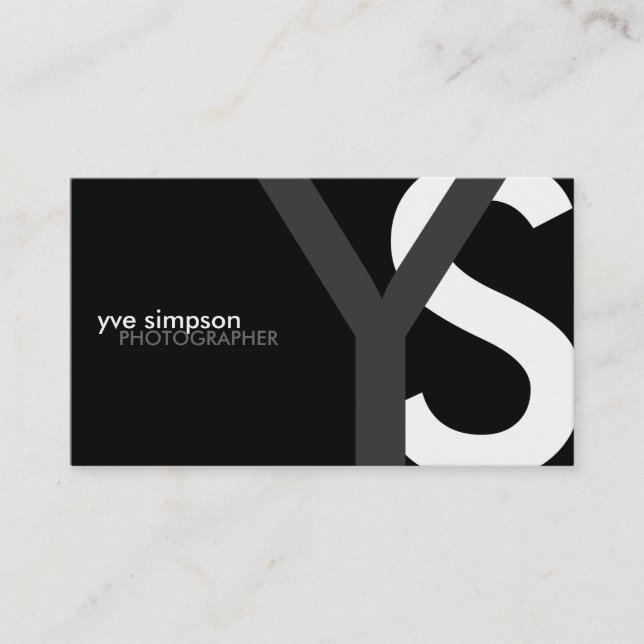 Modern Monogram Business Cards (Front)