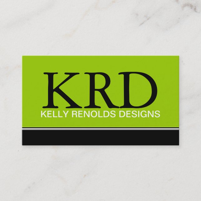 Modern Monogram Business Cards (Front)