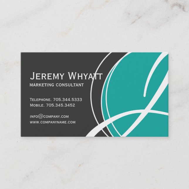 Modern Monogram Business Cards (Front)