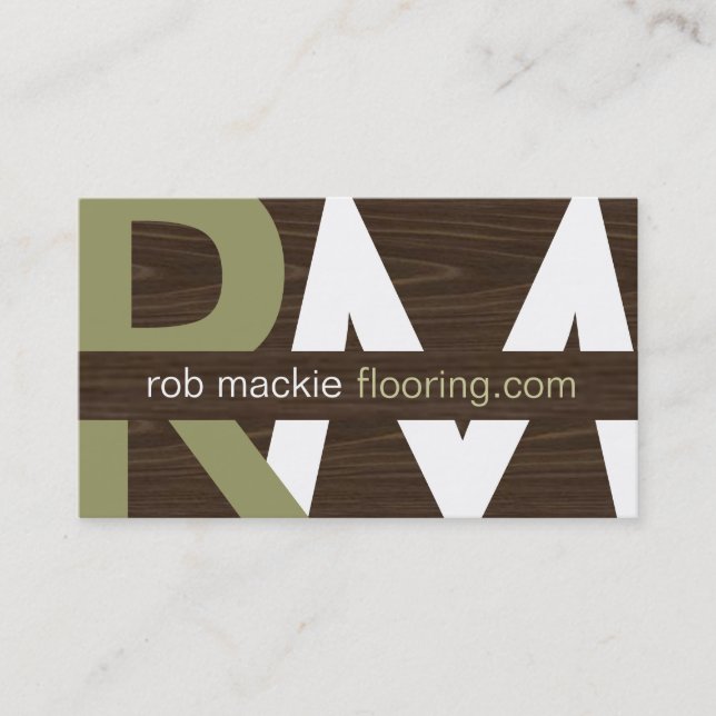 Modern Monogram Business Cards (Front)
