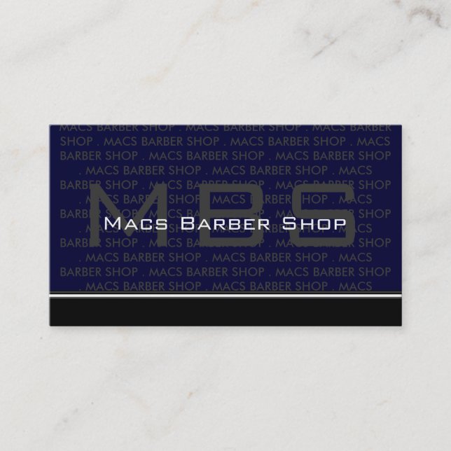 Modern Monogram Business Cards (Front)