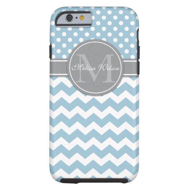 Modern Monogram Chevron Zigzag Stripes Case-Mate iPhone Case (Back)