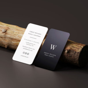 Modern Monogram Chic Minimalist Professional Business Card