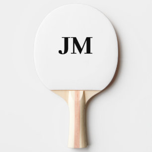 Modern Monogram Classic Personalised Initials Ping Pong Paddle