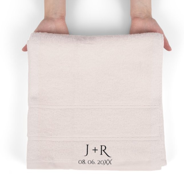 Modern Monogram couple wedding gift Wedding cover  Fleece Blanket (Creator Uploaded)