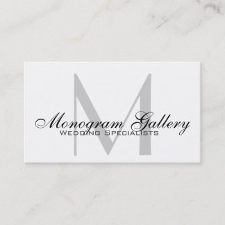 Modern Monogram Customisable Business Card