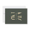 Modern Monogram Dark Green Gold Initials