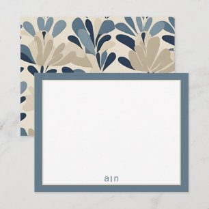 Modern Monogram Dusty Blue Card