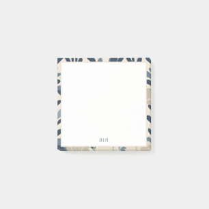 Modern Monogram Dusty Blue  Post-it Notes