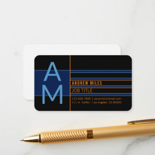 Modern Monogram & Editable Shapes & Colours Enclosure Card