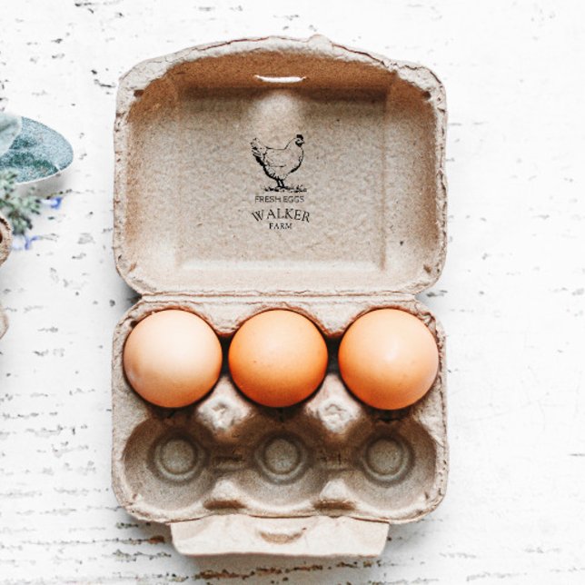 Modern Monogram Egg Carton Self-inking Stamp (Creator Uploaded)