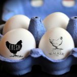 Modern Monogram Egg Stamp<br><div class="desc">Personalized egg stamps for your homestead or family farm with beautiful chicken / duck illustrations and monograms or information in a farmhouse font. These stamps are designed to be used with the handle for better application and we have not included the ink as it is up to you to choose...</div>