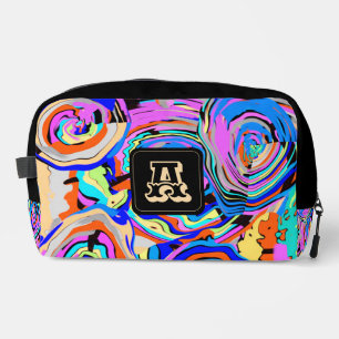 Modern Monogram Elegant Boho Chic Pattern Dopp Kit