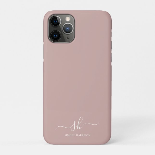 Modern Monogram Elegant Calligraphy Personalised Case-Mate iPhone Case (Back)