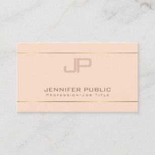 Modern Monogram Elegant Design Trendy Plain Luxury Business Card