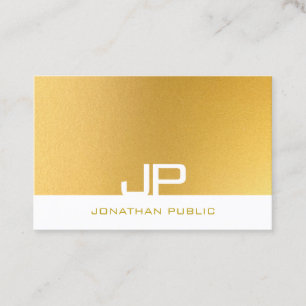 Modern Monogram Elegant Gold Template Trendy Business Card
