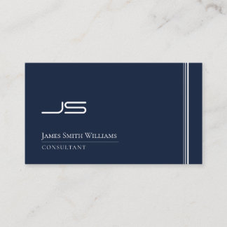 Modern Monogram Elegant Minimalist Simple Business Card