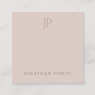 Modern Monogram Elegant Simple Template Creative Square Business Card
