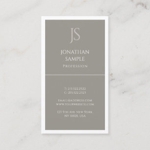 Modern Monogram Elegant Simple Trendy Template Business Card
