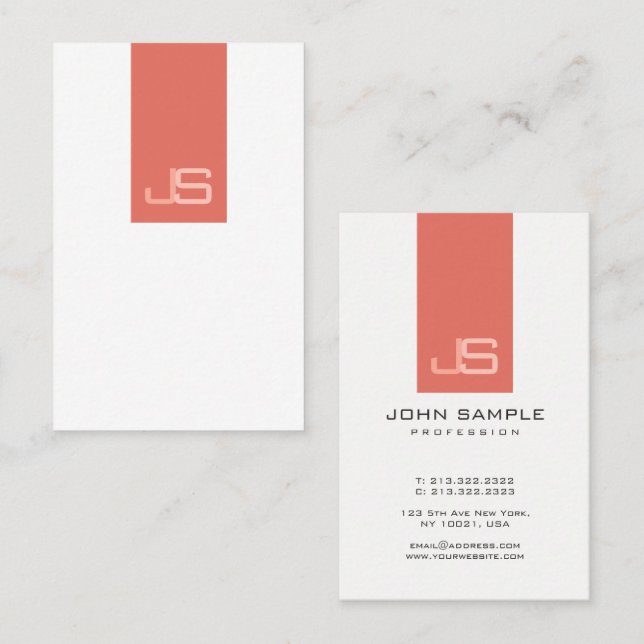 Modern Monogram Elegant Template Professional Business Card (Front/Back)