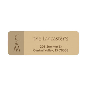 Modern Monogram Family - Return Address Labels
