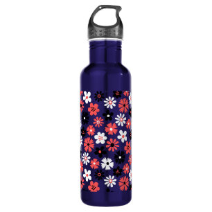 Modern Monogram Floral Pattern 710 Ml Water Bottle