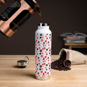 Modern  Monogram  Floral  Pattern Water Bottle