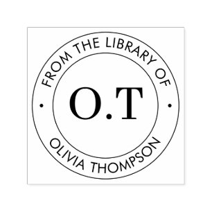 Modern Monogram From the Library Of Self-inking Stamp