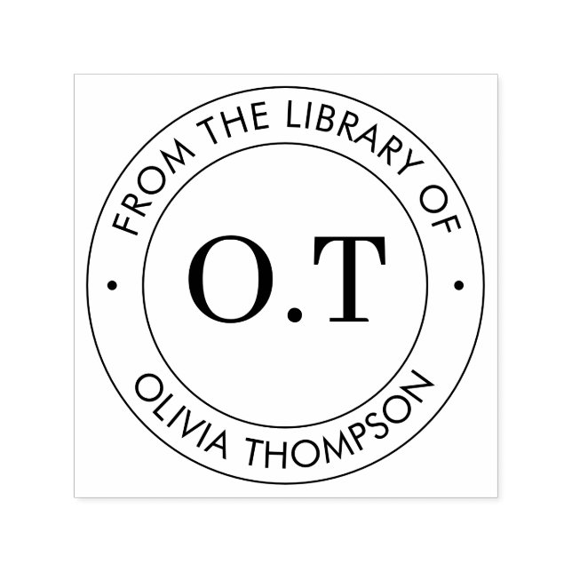 Modern Monogram From the Library Of Self-inking Stamp (Design)