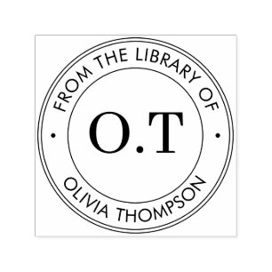 Modern Monogram From the Library Of Self-inking Stamp