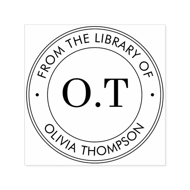 Modern Monogram From the Library Of Self-inking Stamp (Design)