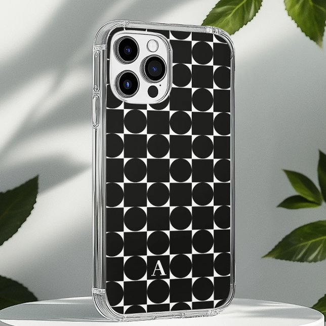Modern Monogram Geometric Trendy Case-Mate iPhone Case (Creator Uploaded)