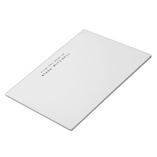 Modern Monogram Gray Stationery Simple Notepad
