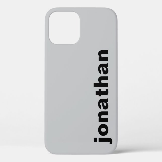 Modern Monogram Grey Case-Mate iPhone Case (Back)