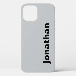 Modern Monogram Grey iPhone 12 Pro Case